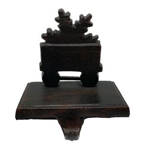 Metal Stocking Hanger Snowflake in Wagon
